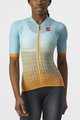 CASTELLI Rövid ujjú kerékpáros mez - CLIMBER&#039;S 2.0 W - világoskék/narancssárga