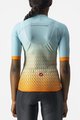 CASTELLI Rövid ujjú kerékpáros mez - CLIMBER&#039;S 2.0 W - világoskék/narancssárga