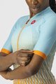 CASTELLI Rövid ujjú kerékpáros mez - CLIMBER&#039;S 2.0 W - világoskék/narancssárga