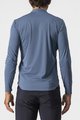 CASTELLI Hosszú ujjú kerékpáros póló - TECH 2 HENLEY - kék