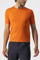 CASTELLI Rövid ujjú kerékpáros póló - TECH 2 TEE - narancssárga