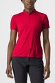 CASTELLI Rövid ujjú kerékpáros póló - TECH 2 POLO - piros