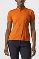 CASTELLI Rövid ujjú kerékpáros póló - TECH 2 POLO - narancssárga