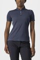 CASTELLI Rövid ujjú kerékpáros póló - TECH 2 POLO - kék