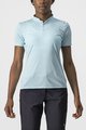CASTELLI Rövid ujjú kerékpáros póló - TECH 2 POLO - világoskék