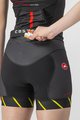 CASTELLI Rövid kerékpáros nadrág kantár nélkül - FREE W SHORT TRI - fekete/világoszöld