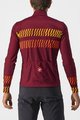 CASTELLI Hosszú ujjú kerékpáros mez nyári - UNLIMITED THERMAL - bordó
