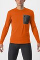 CASTELLI Hosszú ujjú kerékpáros mez - UNLIMITED MERINO - narancssárga