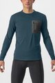 CASTELLI Hosszú ujjú kerékpáros mez - UNLIMITED MERINO - kék/zöld