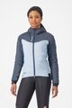 CASTELLI Kerékpáros szélálló dzseki - FLY THERMAL W - világoskék