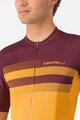 CASTELLI Rövid ujjú kerékpáros mez - SIMBOLO - sárga/bordó