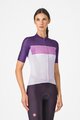 CASTELLI Rövid ujjú kerékpáros mez - ELEGANTE - lila/rózsaszín/fehér