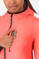 CASTELLI Kerékpáros dzseki béléssel - UNLIMITED W - rózsaszín