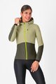 CASTELLI Kerékpáros dzseki béléssel - UNLIMITED W - zöld
