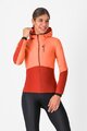 CASTELLI Kerékpáros dzseki béléssel - UNLIMITED W - narancssárga/piros