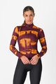 CASTELLI Hosszú ujjú kerékpáros mez - BLUR THERMAL - piros/sárga