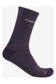 CASTELLI Klasszikus kerékpáros zokni - DICIOTTO SOFT MERINO W - lila