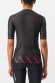 CASTELLI Rövid ujjú kerékpáros mez - FREE SPEED 2W RACE - fekete/rózsaszín