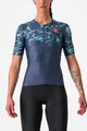CASTELLI Rövid ujjú kerékpáros mez - FREE SPEED 2W RACE - kék/türkiz