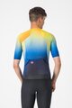 CASTELLI Rövid ujjú kerékpáros mez - FREE SPEED 3 RACE TOP - kék/sárga
