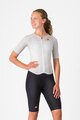 CASTELLI Kerékpáros overall - FREE SANREMO 3 W SUIT SHORT SLEEVE - fehér/ezüst/fekete