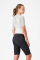 CASTELLI Kerékpáros overall - FREE SANREMO 3 W SUIT SHORT SLEEVE - fehér/ezüst/fekete