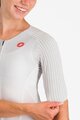 CASTELLI Kerékpáros overall - FREE SANREMO 3 W SUIT SHORT SLEEVE - fehér/ezüst/fekete