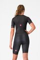 CASTELLI Kerékpáros overall - CORE TRI W SUIT SHORT SLEEVE - fekete