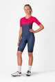 CASTELLI Kerékpáros overall - CORE TRI W SUIT SHORT SLEEVE - kék/rózsaszín