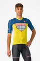 CASTELLI Rövid ujjú kerékpáros mez - #GIRO107 OROPA - sárga/kék