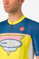 CASTELLI Rövid ujjú kerékpáros mez - #GIRO107 OROPA - sárga/kék