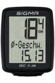 SIGMA SPORT tachométer - BC 7.16 TOPLINE 016 - fekete