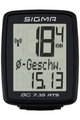 SIGMA SPORT tachométer - BC 7.16 ATS TOPLINE 016 - fekete