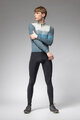 ALÉ Hosszú ujjú kerékpáros mez - WOOL LINE - kék/szürke