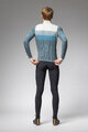 ALÉ Hosszú ujjú kerékpáros mez - WOOL LINE - kék/szürke