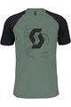 SCOTT Rövid ujjú kerékpáros póló - ICON RAGLAN - zöld/fekete