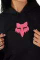 FOX Kerékpáros póló - W FOX HEAD FLEECE - fekete/rózsaszín
