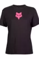 FOX Rövid ujjú kerékpáros póló - W FOX HEAD - fekete/rózsaszín