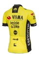 AGU Rövid ujjú kerékpáros mez - REPLICA VISMA | LEASE A BIKE W 2024 - sárga/fekete