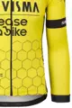AGU Hosszú ujjú kerékpáros mez nyári - REPLICA VISMA | LEASE A BIKE 2024 - sárga/fekete