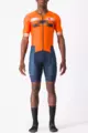 CASTELLI Kerékpáros overall - SANREMO 2 - narancssárga/kék/fehér