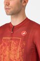 CASTELLI Rövid ujjú kerékpáros mez - #GIRO107 ROMA - piros