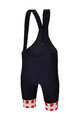 SANTINI Rövid kerékpáros nadrág kantárral - TOUR DE FRANCE - BIB SHORTS - fekete