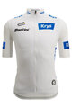 SANTINI Rövid ujjú kerékpáros mez - TOUR DE FRANCE - WHITE JERSEY - fehér