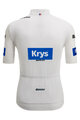 SANTINI Rövid ujjú kerékpáros mez - TOUR DE FRANCE - WHITE JERSEY - fehér