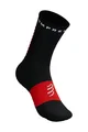 COMPRESSPORT Klasszikus kerékpáros zokni - ULTRA TRAIL V2.0  - fekete/piros