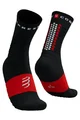 COMPRESSPORT Klasszikus kerékpáros zokni - ULTRA TRAIL V2.0  - fekete/piros