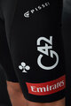 PISSEI Rövid kerékpáros nadrág kantárral - UAE TEAM EMIRATES XRG 2025 - fehér/fekete