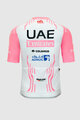 PISSEI Rövid ujjú kerékpáros mez - UAE TEAM EMIRATES REPLICA GIRO D'ITALIA 2024 - fehér/rózsaszín