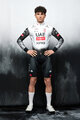 PISSEI Hosszú ujjú kerékpáros mez - UAE TEAM EMIRATES - XRG 2025 REPLICA - fehér/fekete